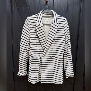 Joie Navy and White Blazer